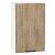 Шкаф верхний с 1-ой дверцей Флэт Natural Casella Oak 2S/Белый 716*450*318