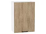Шкаф верхний с 1-ой дверцей Флэт Natural Casella Oak 2S/Белый 716*500*318