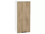 Шкаф верхний с 1-ой дверцей Флэт Natural Casella Oak 2S/Белый 920*400*318
