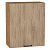 Шкаф верхний с 1-ой дверцей Флэт Natural Casella Oak 2S/Дуб Вотан 716*600*318
