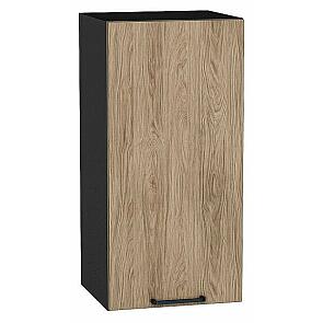 Шкаф верхний с 1-ой дверцей Флэт Natural Casella Oak 2S/Graphite 716*350*318