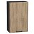 Шкаф верхний с 1-ой дверцей Флэт Natural Casella Oak 2S/Graphite 716*450*318