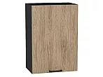 Шкаф верхний с 1-ой дверцей Флэт Natural Casella Oak 2S/Graphite 716*500*318