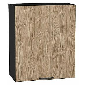Шкаф верхний с 1-ой дверцей Флэт Natural Casella Oak 2S/Graphite 716*600*318