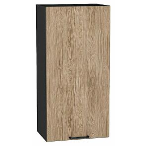 Шкаф верхний с 1-ой дверцей Флэт Natural Casella Oak 2S/Graphite 920*450*318