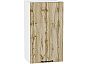 Шкаф верхний с 1-ой дверцей Флэт Wotan Oak 2S/Белый 716*400*318
