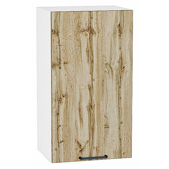 Шкаф верхний с 1-ой дверцей Флэт Wotan Oak 2S/Белый 716*400*318