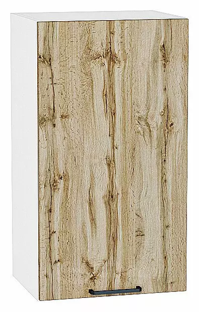 Шкаф верхний с 1-ой дверцей Флэт Wotan Oak 2S/Белый 716*400*318