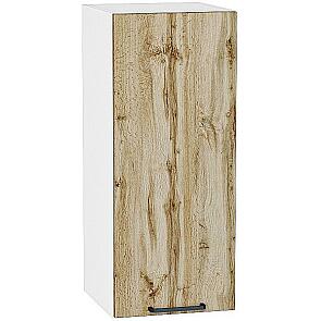 Шкаф верхний с 1-ой дверцей Флэт Wotan Oak 2S/Белый 716*300*318