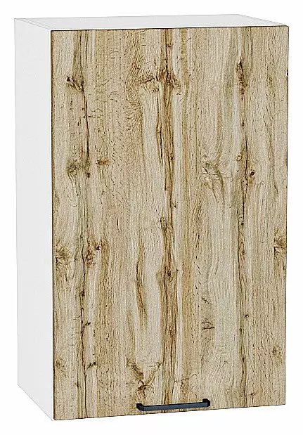 Шкаф верхний с 1-ой дверцей Флэт Wotan Oak 2S/Белый 716*450*318