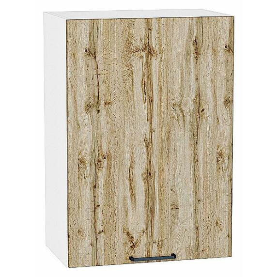 Шкаф верхний с 1-ой дверцей Флэт Wotan Oak 2S/Белый 716*500*318