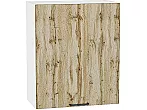 Шкаф верхний с 1-ой дверцей Флэт Wotan Oak 2S/Белый 716*600*318