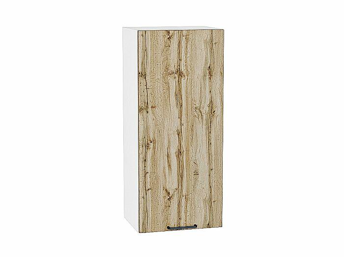 Шкаф верхний с 1-ой дверцей Флэт Wotan Oak 2S/Белый 920*400*318