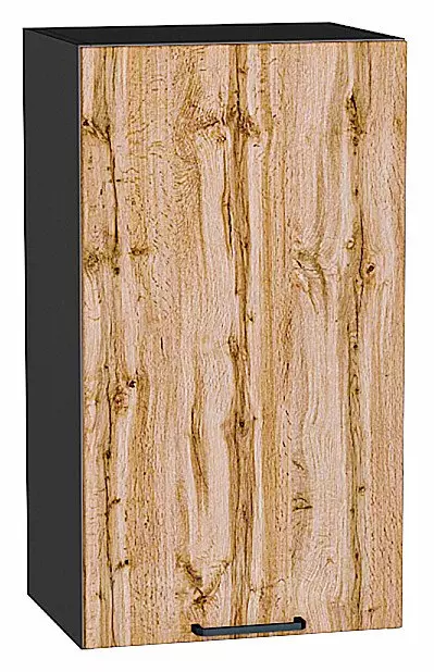 Шкаф верхний с 1-ой дверцей Флэт Wotan Oak 2S/Graphite 716*400*318