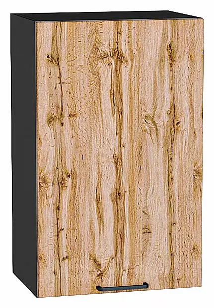 Шкаф верхний с 1-ой дверцей Флэт Wotan Oak 2S/Graphite 716*450*318