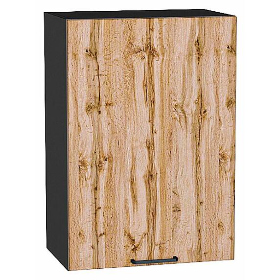 Шкаф верхний с 1-ой дверцей Флэт Wotan Oak 2S/Graphite 716*500*318