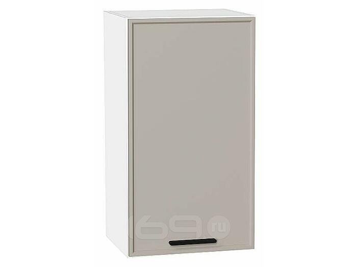 Шкаф верхний с 1-ой дверцей Фрейм Clay Silk/Белый 716*400*324
