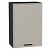 Шкаф верхний с 1-ой дверцей Фрейм Clay Silk/Graphite 716*500*324