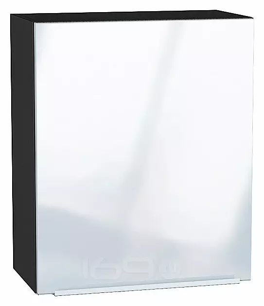 Шкаф верхний с 1-ой дверцей Фьюжн Angel Graphite 716*600*320