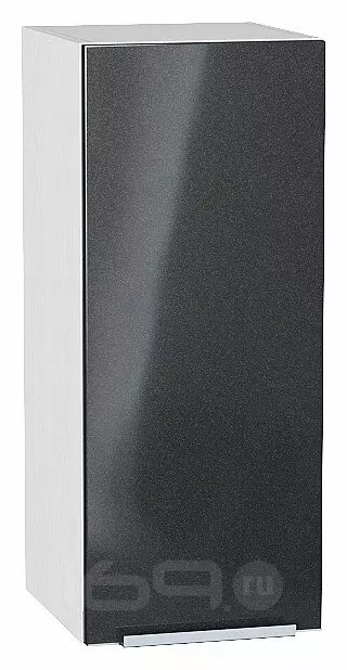 Шкаф верхний с 1-ой дверцей Фьюжн Anthracite Белый 716*300*320