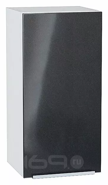 Шкаф верхний с 1-ой дверцей Фьюжн Anthracite Белый 716*350*320
