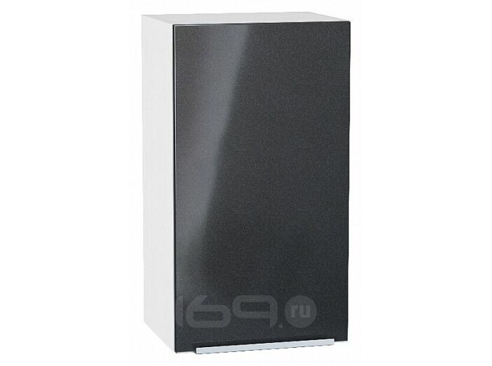 Шкаф верхний с 1-ой дверцей Фьюжн Anthracite Белый 716*400*320