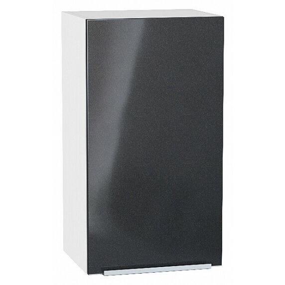 Шкаф верхний с 1-ой дверцей Фьюжн Anthracite Белый 716*400*320