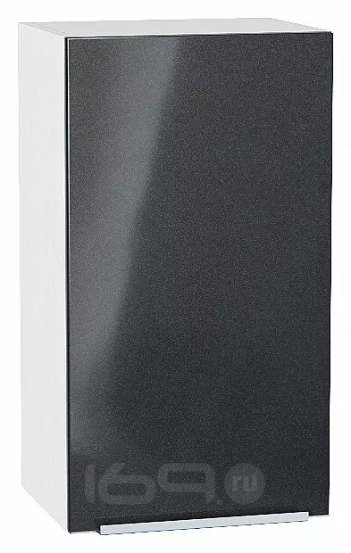 Шкаф верхний с 1-ой дверцей Фьюжн Anthracite Белый 716*400*320