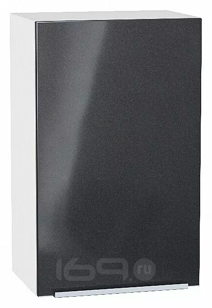 Шкаф верхний с 1-ой дверцей Фьюжн Anthracite Белый 716*450*320