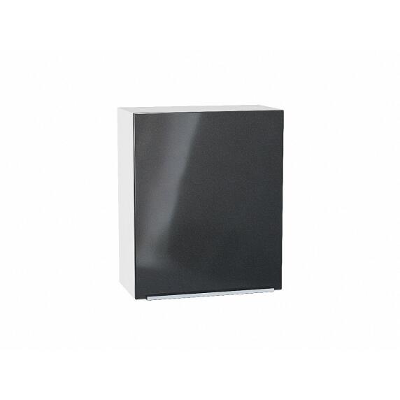 Шкаф верхний с 1-ой дверцей Фьюжн Anthracite Белый 716*600*320
