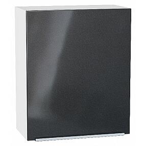 Шкаф верхний с 1-ой дверцей Фьюжн Anthracite Белый 716*600*320
