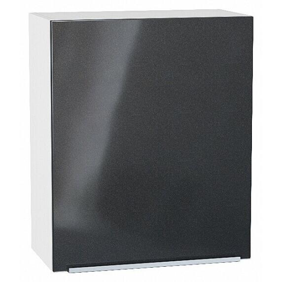 Шкаф верхний с 1-ой дверцей Фьюжн Anthracite Белый 716*600*320