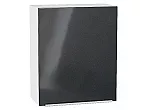 Шкаф верхний с 1-ой дверцей Фьюжн Anthracite Белый 716*600*320