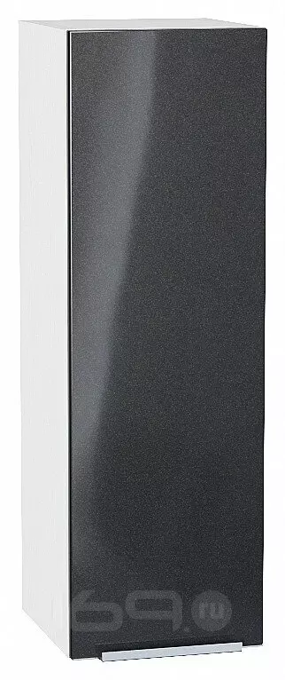 Шкаф верхний с 1-ой дверцей Фьюжн Anthracite Белый 920*300*320