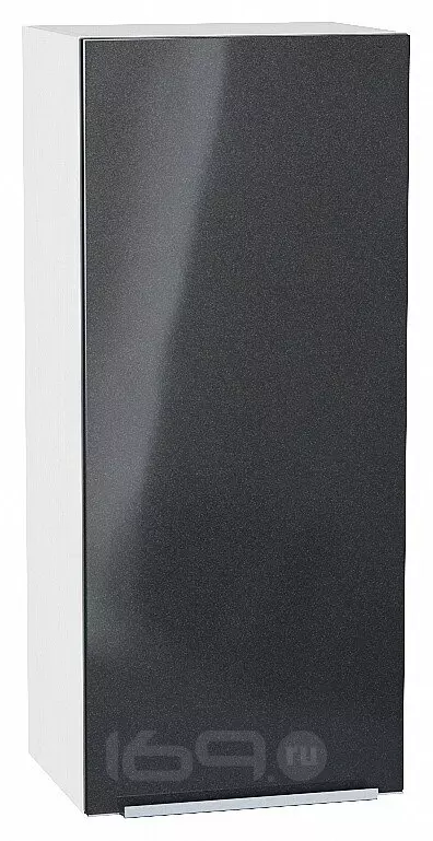 Шкаф верхний с 1-ой дверцей Фьюжн Anthracite Белый 920*400*320