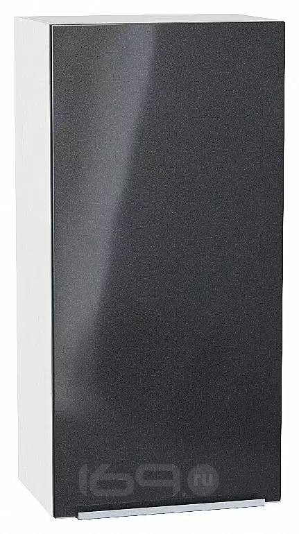 Шкаф верхний с 1-ой дверцей Фьюжн Anthracite Белый 920*450*320