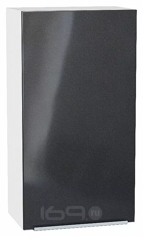 Шкаф верхний с 1-ой дверцей Фьюжн Anthracite Белый 920*500*320