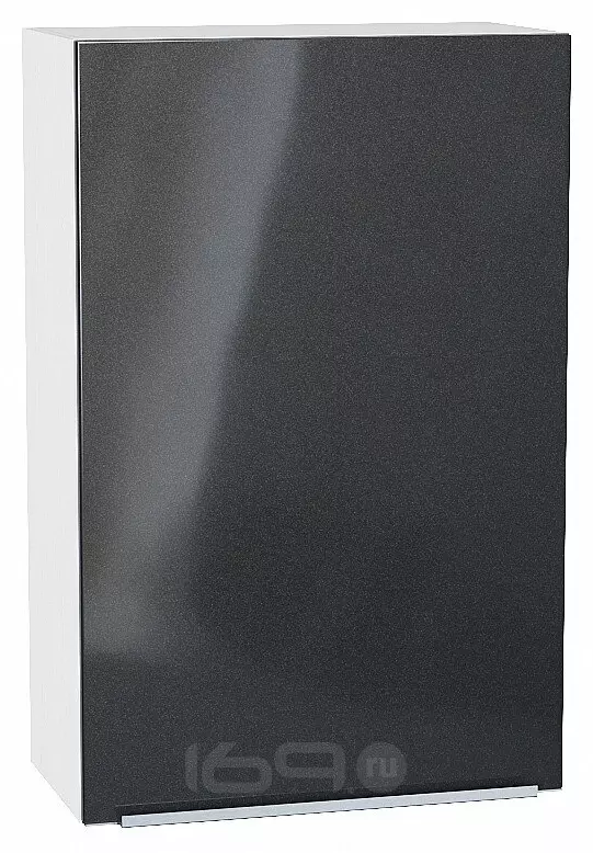 Шкаф верхний с 1-ой дверцей Фьюжн Anthracite Белый 920*600*320