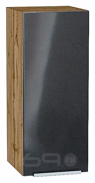 Шкаф верхний с 1-ой дверцей Фьюжн Anthracite Дуб Вотан 716*300*320