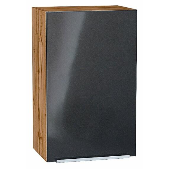 Шкаф верхний с 1-ой дверцей Фьюжн Anthracite Дуб Вотан 716*450*320