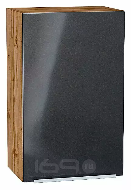 Шкаф верхний с 1-ой дверцей Фьюжн Anthracite Дуб Вотан 716*450*320