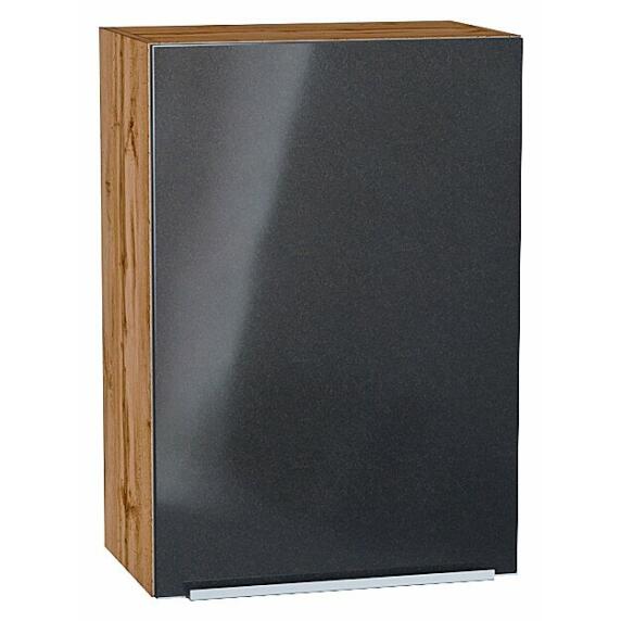Шкаф верхний с 1-ой дверцей Фьюжн Anthracite Дуб Вотан 716*500*320