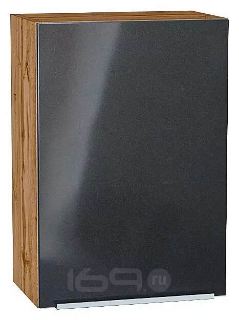 Шкаф верхний с 1-ой дверцей Фьюжн Anthracite Дуб Вотан 716*500*320