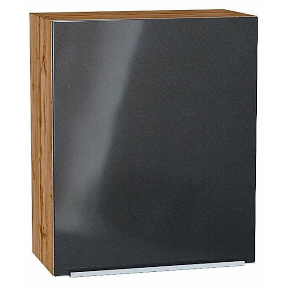 Шкаф верхний с 1-ой дверцей Фьюжн Anthracite Дуб Вотан 716*600*320