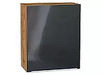 Шкаф верхний с 1-ой дверцей Фьюжн Anthracite Дуб Вотан 716*600*320