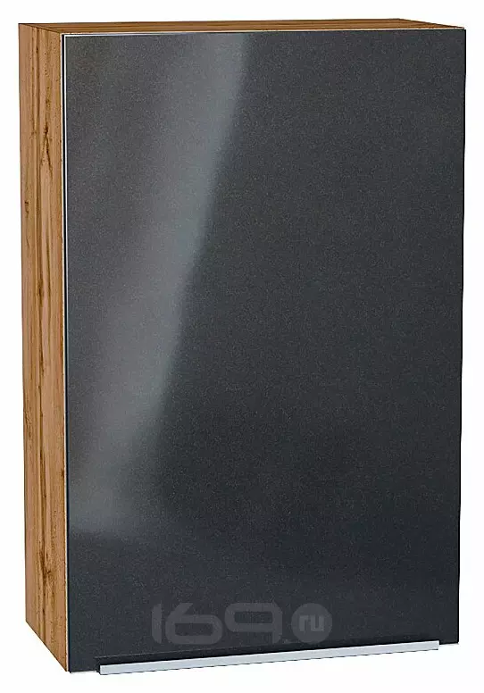 Шкаф верхний с 1-ой дверцей Фьюжн Anthracite Дуб Вотан 920*600*320