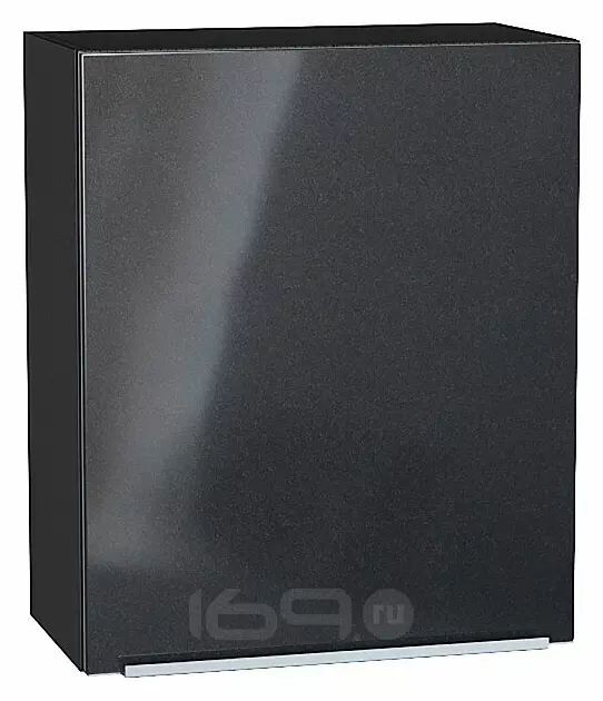 Шкаф верхний с 1-ой дверцей Фьюжн Anthracite Graphite 716*600*320
