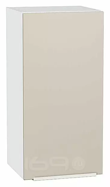 Шкаф верхний с 1-ой дверцей Фьюжн Cream Silk/Белый 716*350*320
