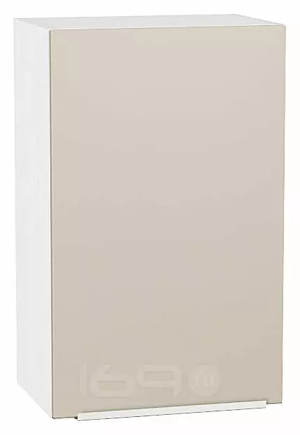 Шкаф верхний с 1-ой дверцей Фьюжн Cream Silk/Белый 716*450*320