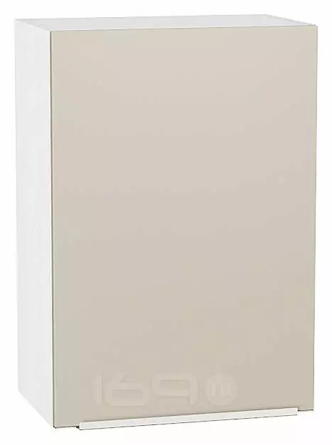 Шкаф верхний с 1-ой дверцей Фьюжн Cream Silk/Белый 716*500*320